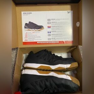 black reebok athletic speed tr work shoes